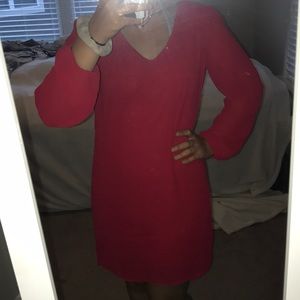 Cherry red dress with cutout back